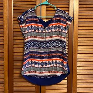 Takara Aztec Blue Blouse